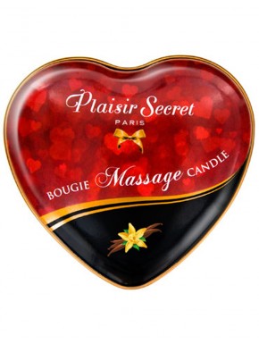 Mini bougie de massage à la vanille boîte coeur 35ml - CC826062