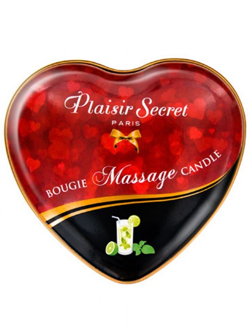 Fournisseur Mini bougie de massage mojito boîte coeur 35ml