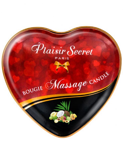 Grossiste Plaisir Secret dropshipping Mini bougie de massage fruits exotiques boîte coeur 35ml