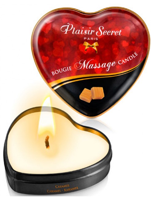 Fournisseur Plaisir Secret dropshipping Mini bougie de massage caramel boîte coeur 35ml