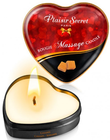 Fournisseur Plaisir Secret dropshipping Mini bougie de massage caramel boîte coeur 35ml