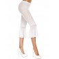 Legging court blanc moulant patte d'éléphant tulle - MH90201WHT Legging court blanc moulant patte d'éléphant tulle - MH90201WHT