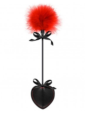 Fournisseur dropshipping Cravache coeur noire bdsm avec plumeau rouge