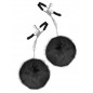 Pinces à seins pression réglable pompons noirs - CC5700720010