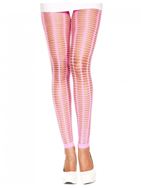 Grossiste dropshipping Leggings rose fluo moulant ajouré petits trous