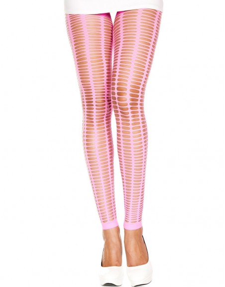 Grossiste dropshipping Leggings rose fluo moulant ajouré petits trous