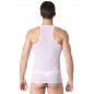 V-shirt blanc fine maille avec transparence - LM92-76WHT V-shirt blanc fine maille avec transparence - LM92-76WHT