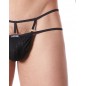 String noir suspendu légère brillance et ornements - LM999-03BLK String noir suspendu légère brillance et ornements - LM999-03BLK