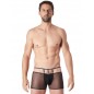 Boxer noir suspendu fine maille transparente et ornements - LM804-67BLK Boxer noir suspendu fine maille transparente et ornements - LM804-67BLK