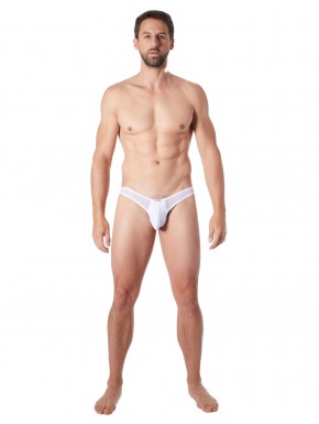 Fournisseur lingerie masculine dropshipping String blanc sexy avec fine résille