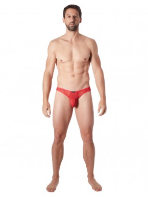 Grossiste dropshipping lingerie homme String rouge sexy avec fine résille