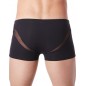 Boxer noir sexy avec fine résille en V - LM805-67BLK Boxer noir sexy avec fine résille en V - LM805-67BLK
