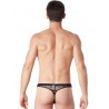 Fournisseur Look Me dropshipping lingerie homme String noir sexy filet irrégulier fétichiste