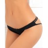 Grossiste lingerie René Rofé Culotte noire douce ornements quadrillés sur les fesses