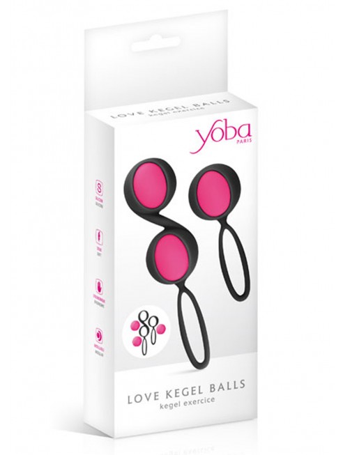 Grossiste dropshipping Yoba Set de boules de Geisha noires roses à billes amovibles
