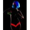 Fournisseur lingerie dropshipping String brésilien rouge en dentelle