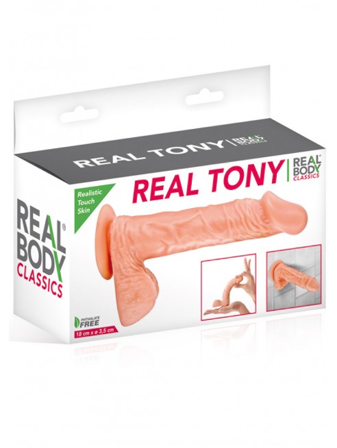 Grossiste Real Body Gode réaliste avec testicules et ventouse 18cm