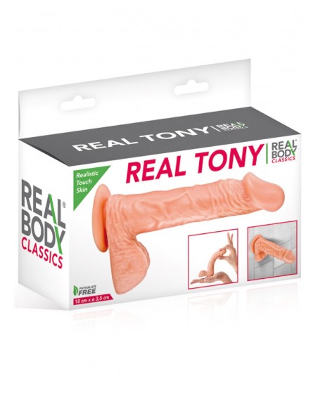 Grossiste Real Body Gode réaliste avec testicules et ventouse 18cm