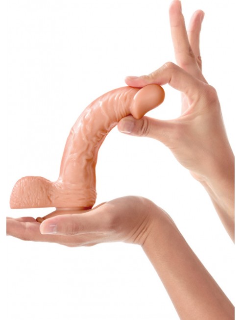 Grossiste Real Body Gode réaliste avec testicules et ventouse 18cm