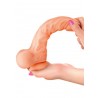 Grossiste dropshipping Gode réaliste ventouse va-et-vient prépuce testicules billes mouvantes 18.5cm