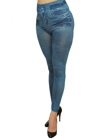 Fournisseur mode dropshipping Legging bleu effet jean usé