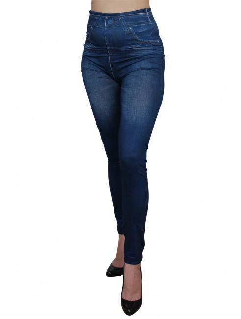 Grossiste mode féminine Legging bleu style jean neuf