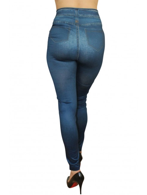Grossiste mode féminine Legging bleu style jean neuf
