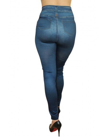 Grossiste mode féminine Legging bleu style jean neuf