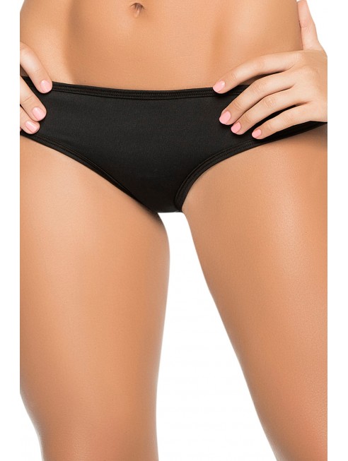 Grossiste dropshipping Tanga noir froncé sur les fesses