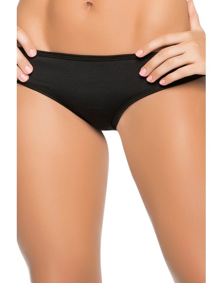 Grossiste dropshipping Tanga noir froncé sur les fesses