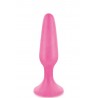 Grossiste sextoys Plug anal ventouse rose court base large