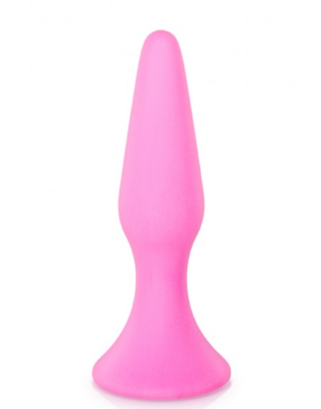 Plug anal ventouse rose moyen base large