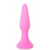 Plug anal ventouse rose moyen base large