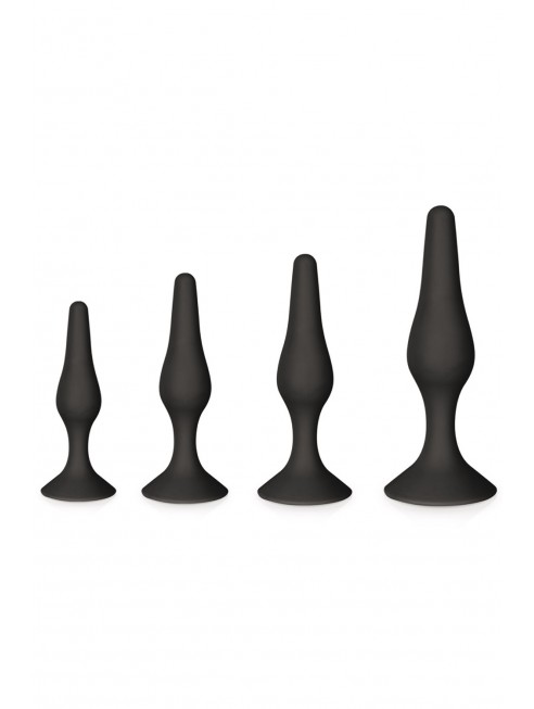 Fournisseur sextoys Coffret 4 plugs plaisir anal noirs