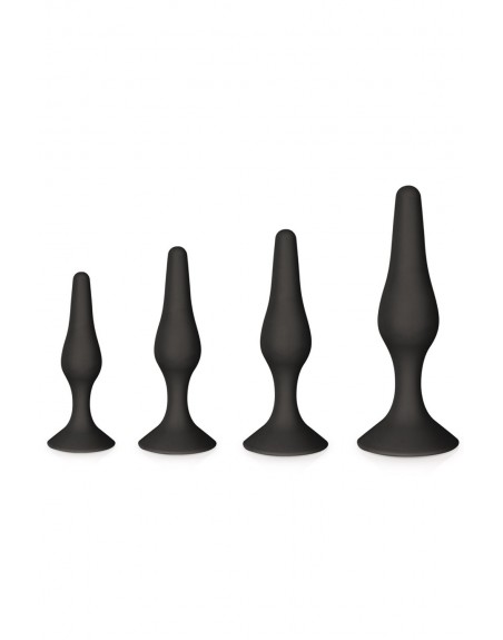 Fournisseur sextoys Coffret 4 plugs plaisir anal noirs