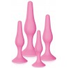 Grossiste sextoys Coffret 4 plugs plaisir anal rose