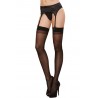 Grossiste lingerie coquine Bas nylon noirs coutures pour jarretelles