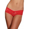 Fournisseur Shorty sexy taille basse rouge en dentelle