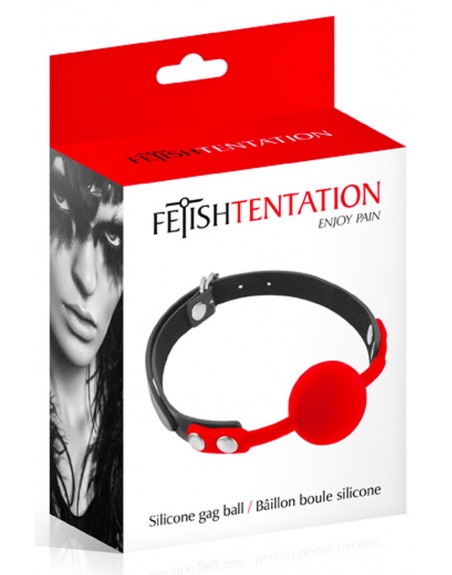 Grossiste Fetish Tentation Baillon à boule rouge silicone