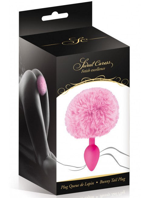 Grossiste sextoys Plug anal pompon rose