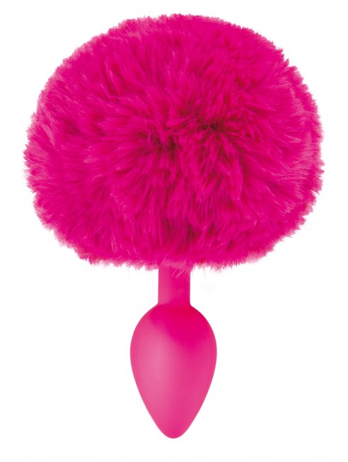 Grossiste sextoys Plug anal pompon fuschia