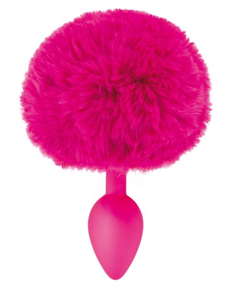 Grossiste sextoys Plug anal pompon fuschia