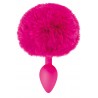 Grossiste sextoys Plug anal pompon fuschia