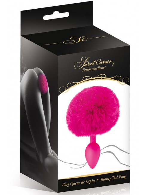 Grossiste sextoys Plug anal pompon fuschia