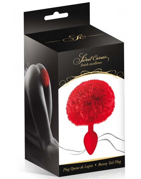 Fournisseur sextoys Plug anal pompon rouge