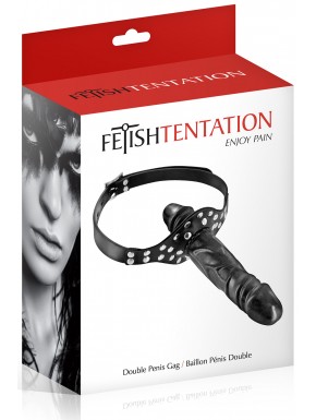 Bâillon double gode noir - CC6060300010