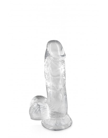 Gode jelly transparent ventouse taille S 15.3cm