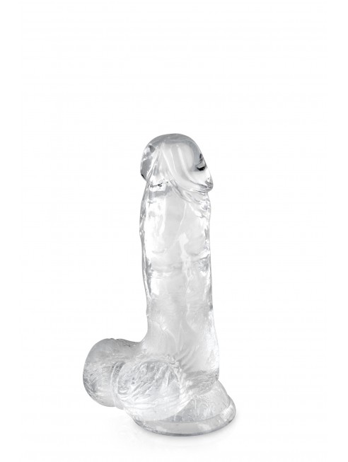 Gode jelly transparent ventouse taille S 15.3cm