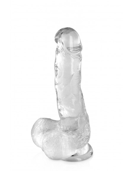 Gode jelly transparent ventouse taille M 17.5cm