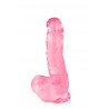 Gode jelly rose ventouse taille M 17.5cm